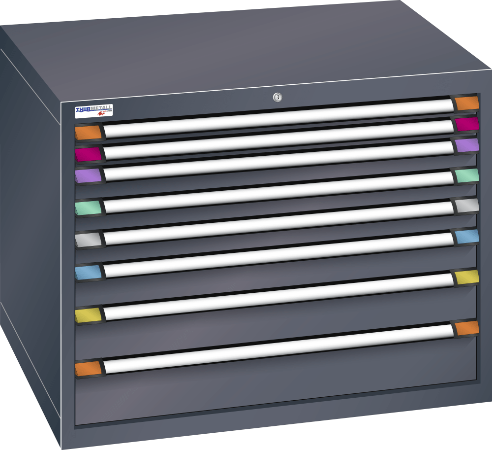 Drawer cabinet (WxDxH) 1005x695x800mm KEY Lock R7016