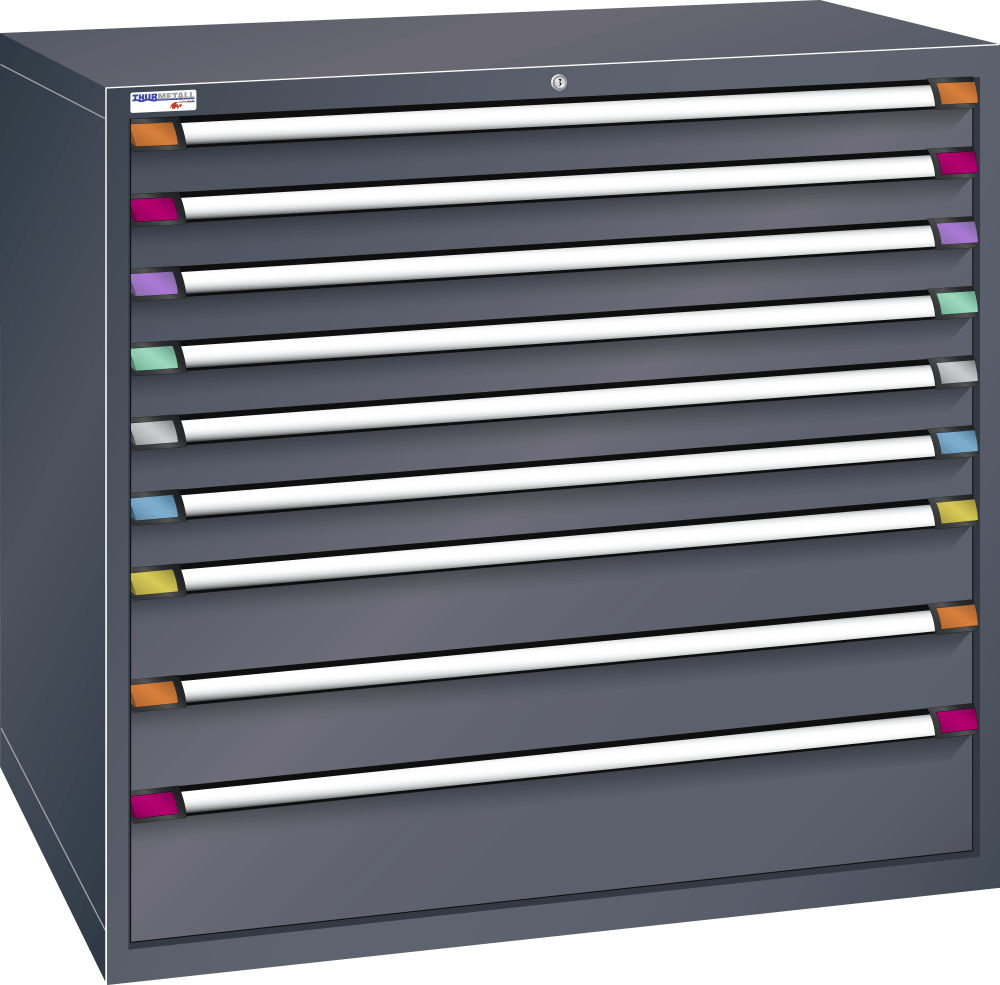 Drawer cabinet (WxDxH) 1205x695x1200mm KEY Lock R7016