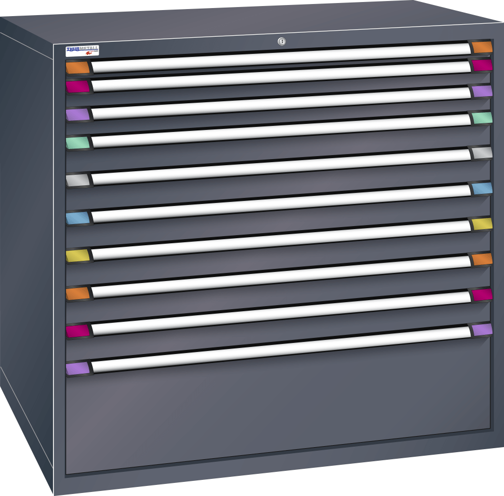 Drawer cabinet (WxDxH) 1205x695x1200mm KEY Lock R7016