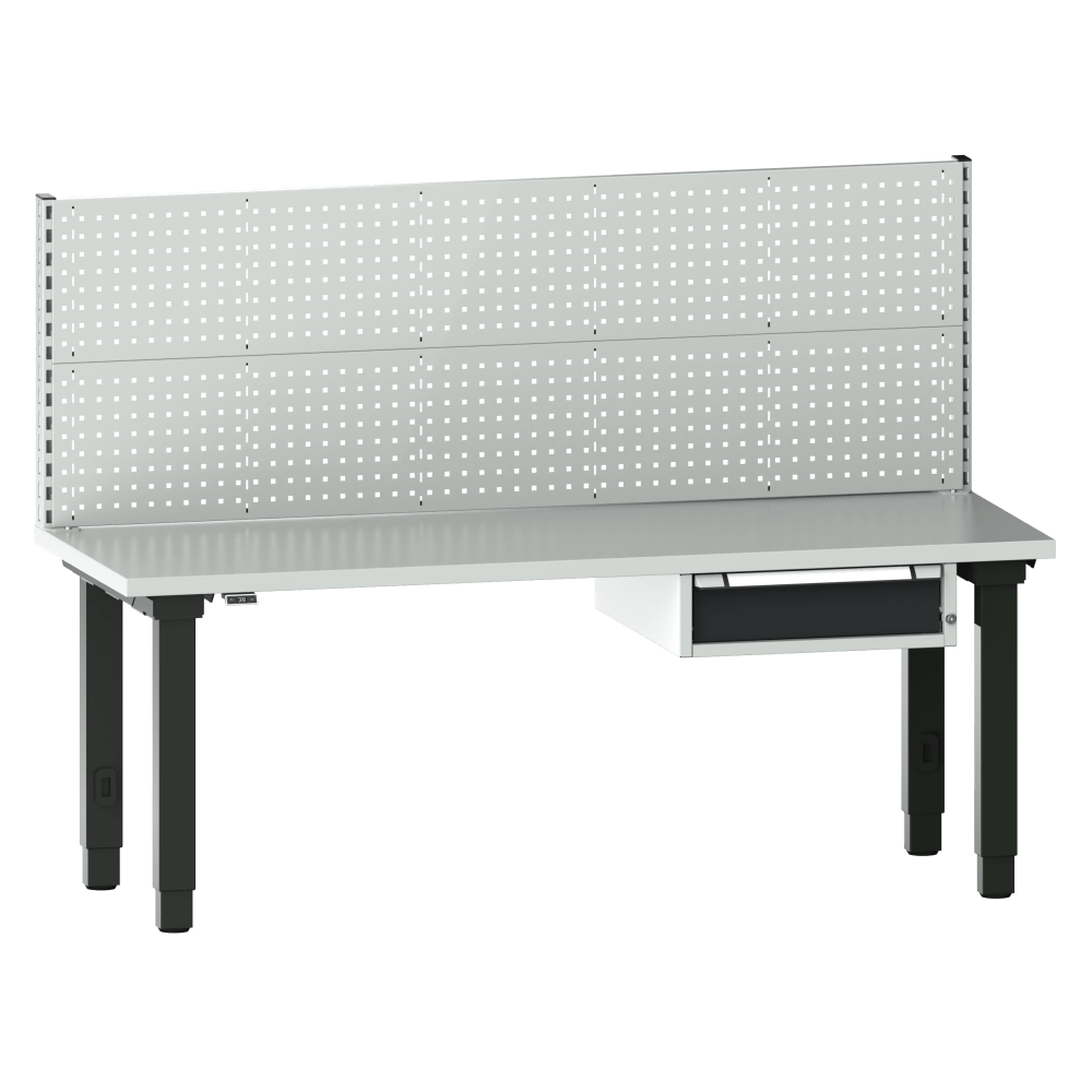 Workstation Quattro (BxTxH) 2030x750x1415-1915mm R7035/R7016