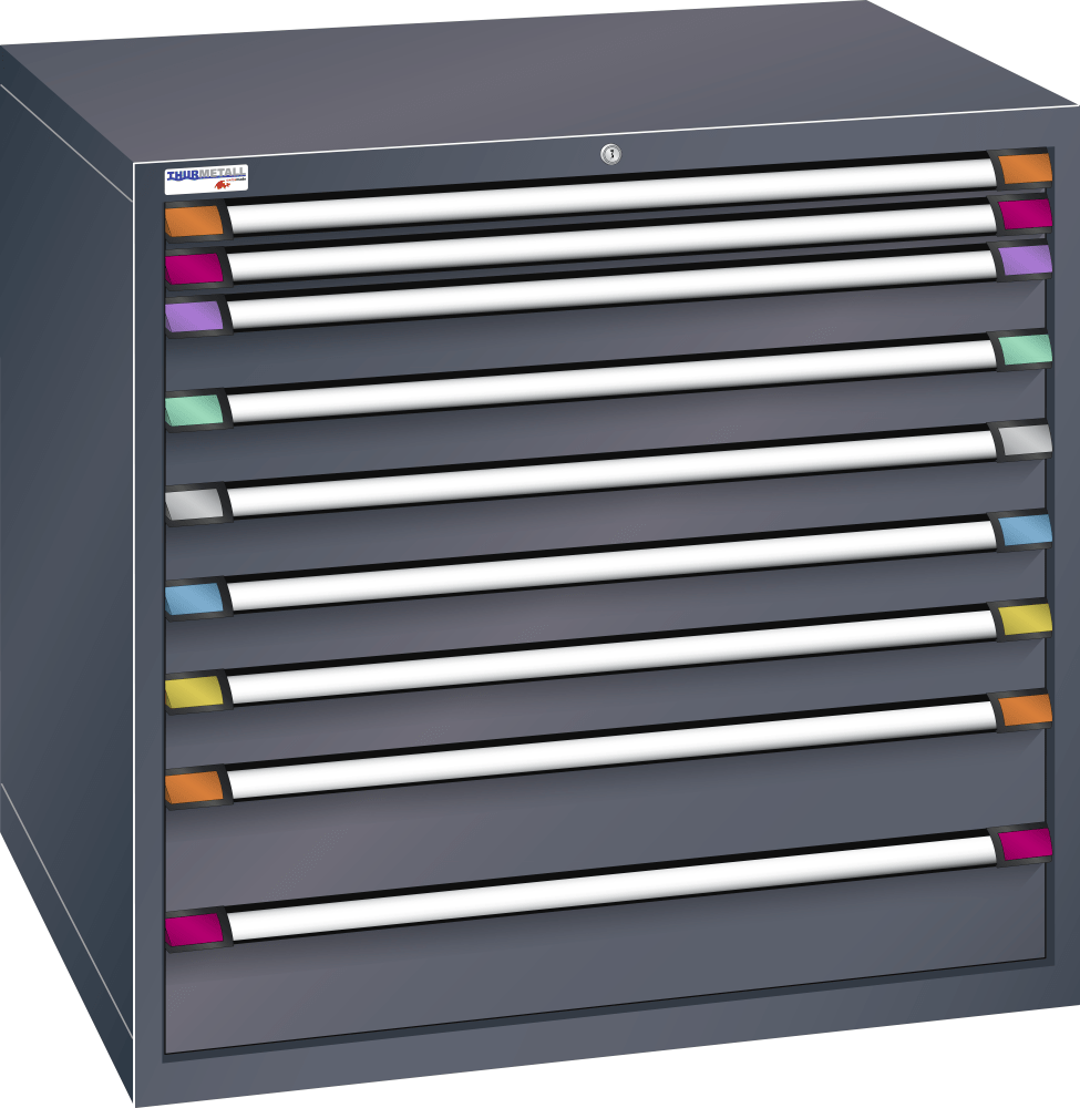 Drawer cabinet (WxDxH) 1005x695x1000mm KEY Lock R7016