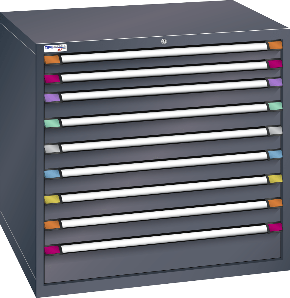 Drawer cabinet (WxDxH) 1005x695x1000mm KEY Lock R7016