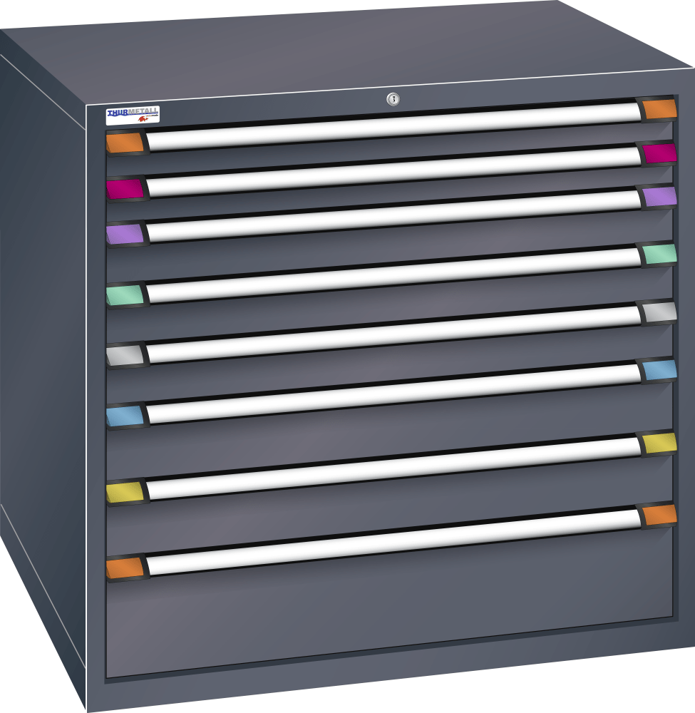 Drawer cabinet (WxDxH) 1005x695x1000mm KEY Lock R7016