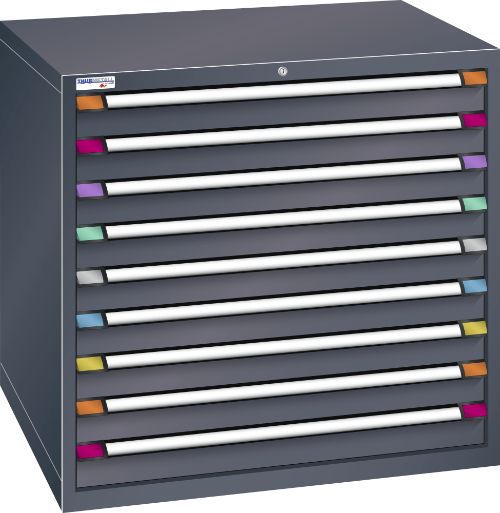 Drawer cabinet (WxDxH) 1005x695x1000mm KEY Lock R7016