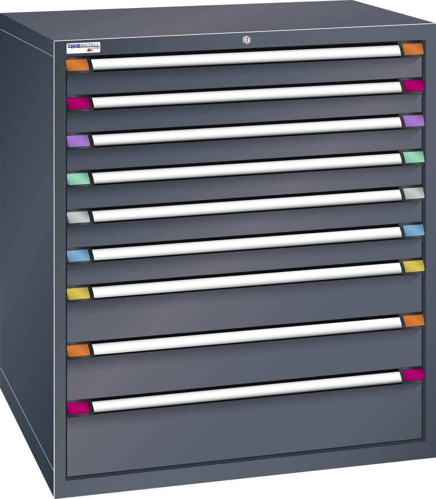 Drawer cabinet (WxDxH) 1005x695x1200mm KEY Lock R7016