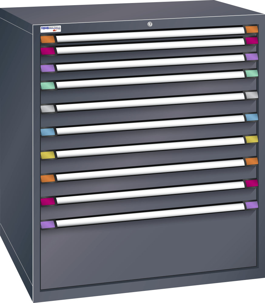 Drawer cabinet (WxDxH) 1005x695x1200mm KEY Lock R7016