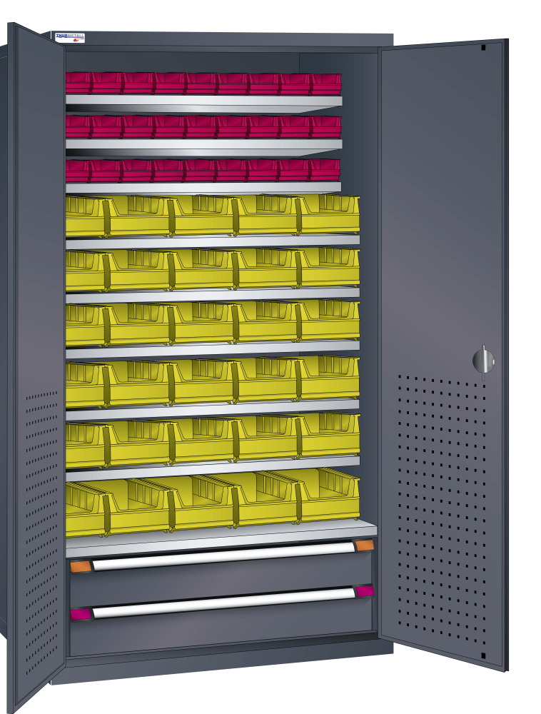 Large-capacity cabinet (WxDxH) 1100x620x1950mm R7016