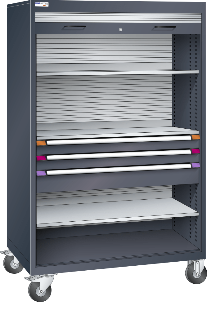 Roller shutter cabinet (WxDxH) 1205x690x1950mm R7016