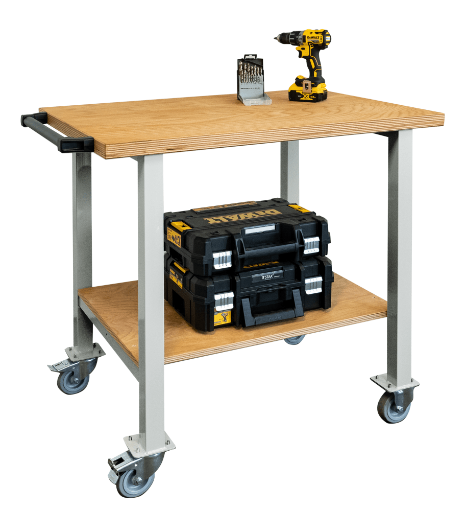 Mobile workbench (WxDxH) 1075x700x980mm R7035
