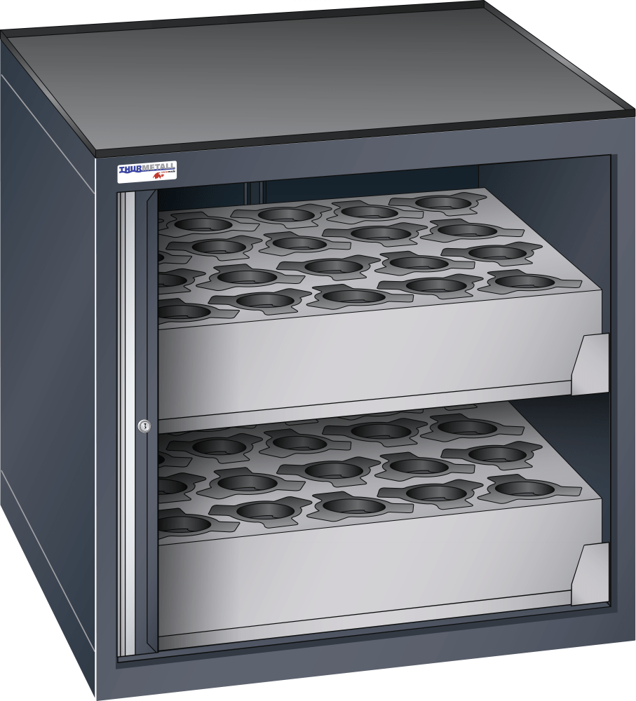 NC machine cabinet 805x695x817mm ISO-SK 30-40-50 KEY Lock R7016