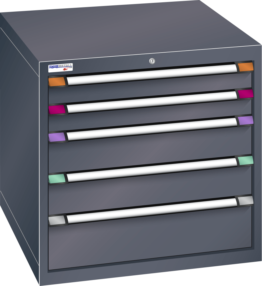 Drawer cabinet (WxDxH) 805x695x800mm KEY Lock R7016