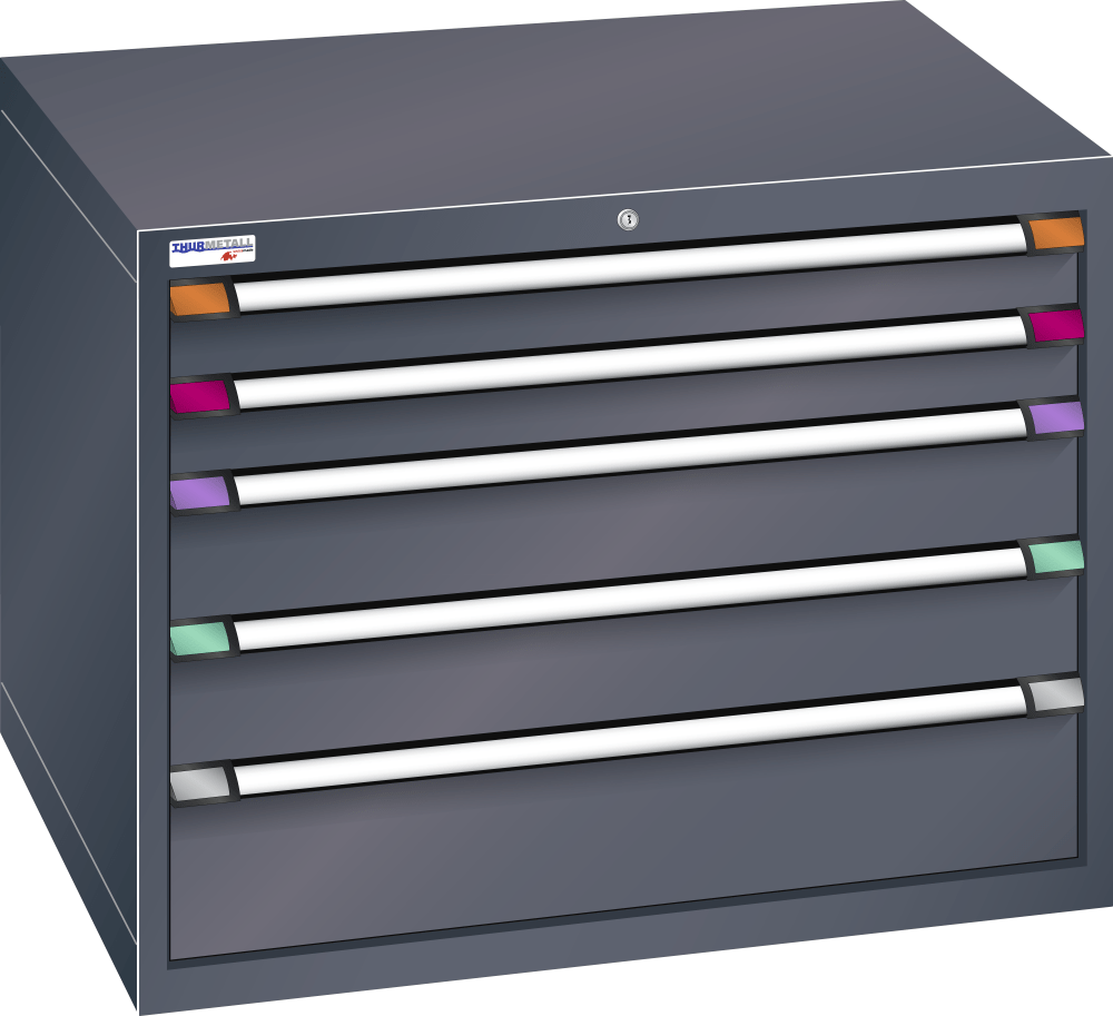 Drawer cabinet (WxDxH) 1005x695x800mm KEY Lock R7016