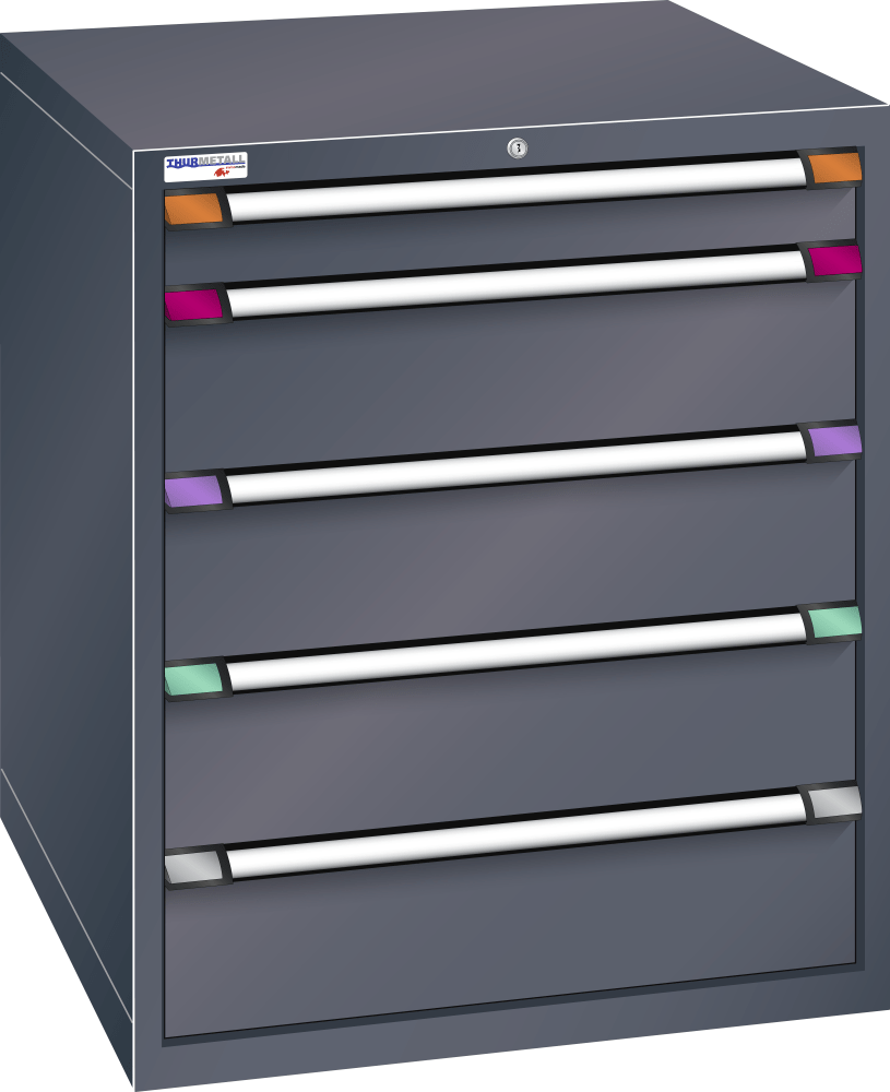 Drawer cabinet (WxDxH) 805x695x1000mm KEY Lock R7016