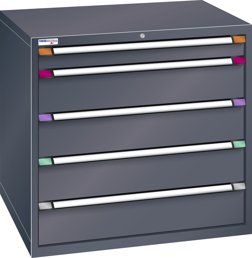 Drawer cabinet (WxDxH) 1005x695x1000mm KEY Lock R7016