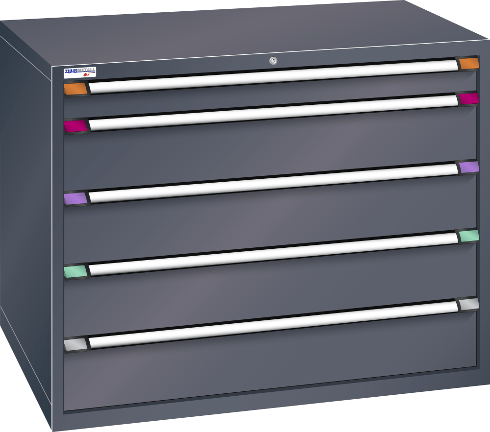 Drawer cabinet (WxDxH) 1205x695x1000mm KEY Lock R7016