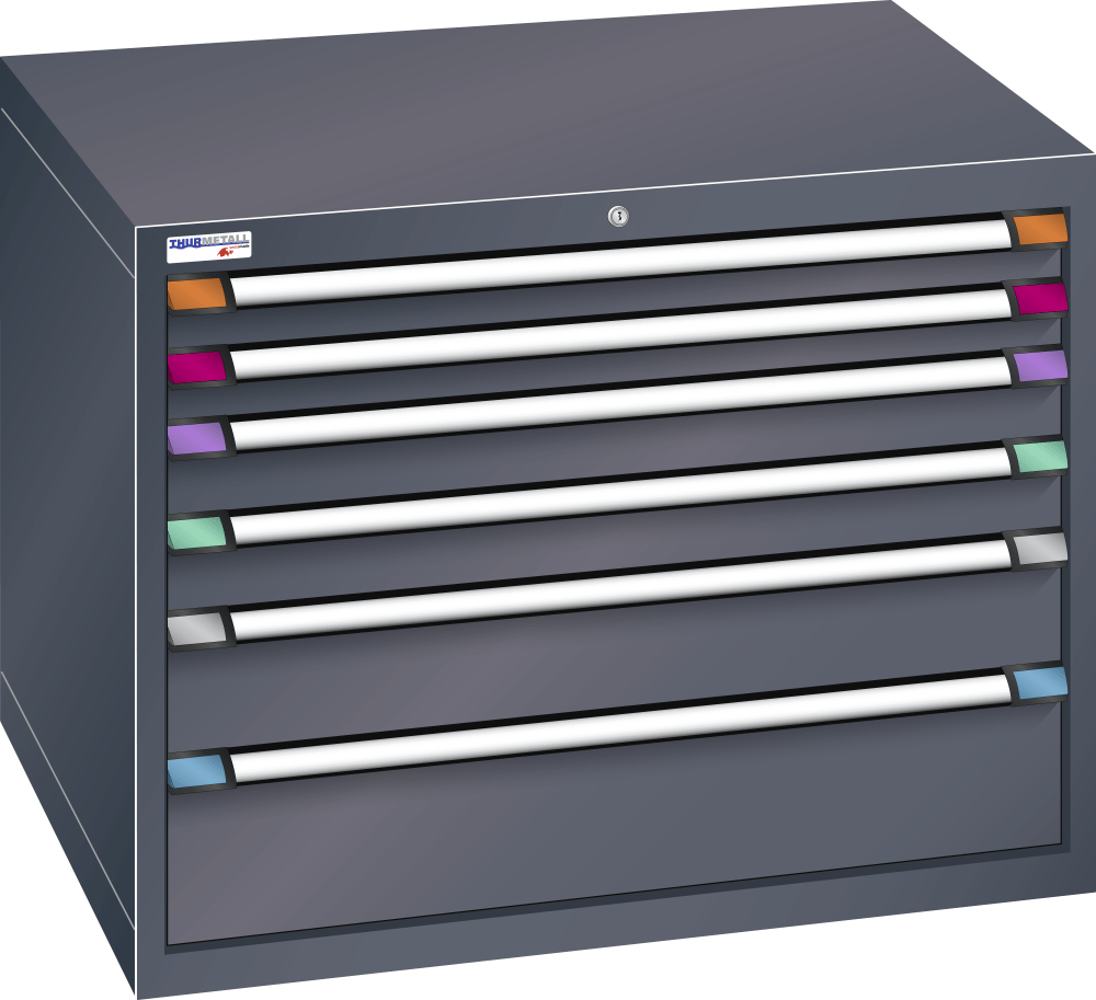 Drawer cabinet (WxDxH) 1005x695x800mm KEY Lock R7016