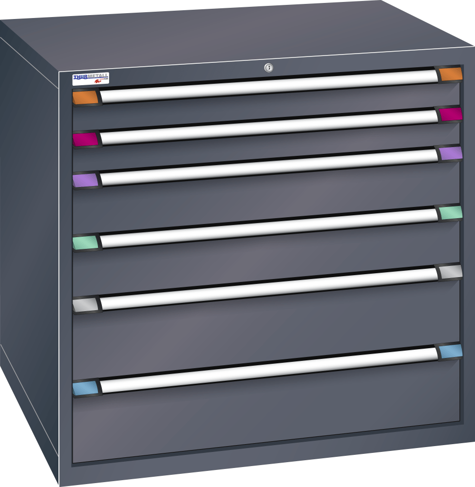 Drawer cabinet (WxDxH) 1005x695x1000mm KEY Lock R7016