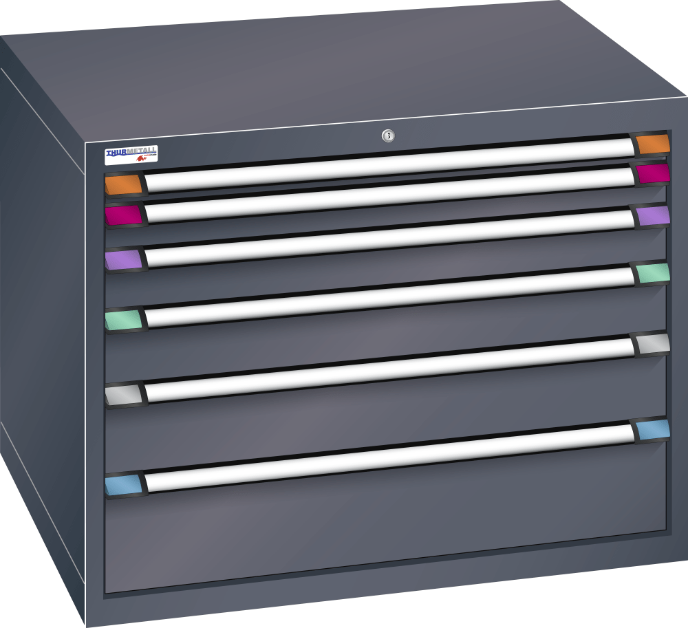 Drawer cabinet (WxDxH) 1005x695x800mm KEY Lock R7016