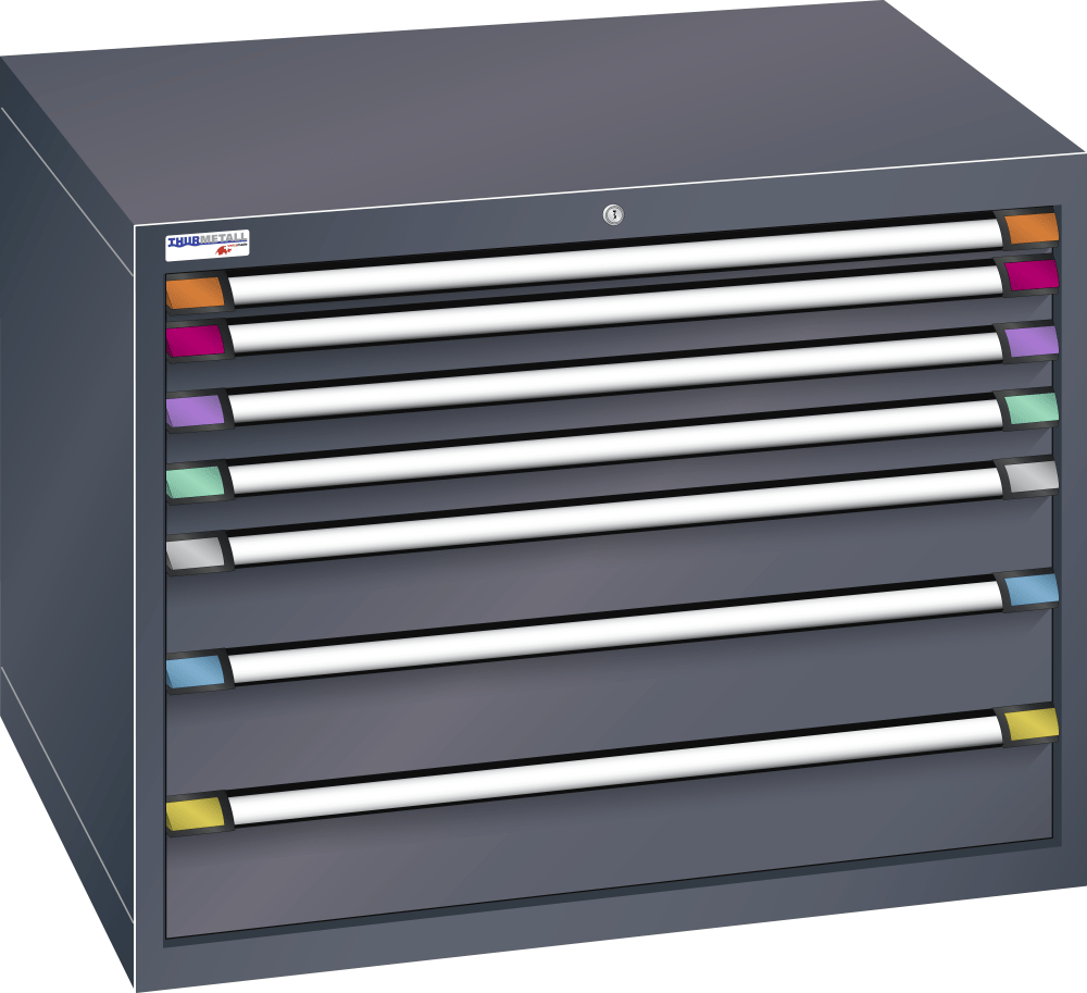 Drawer cabinet (WxDxH) 1005x695x800mm KEY Lock R7016
