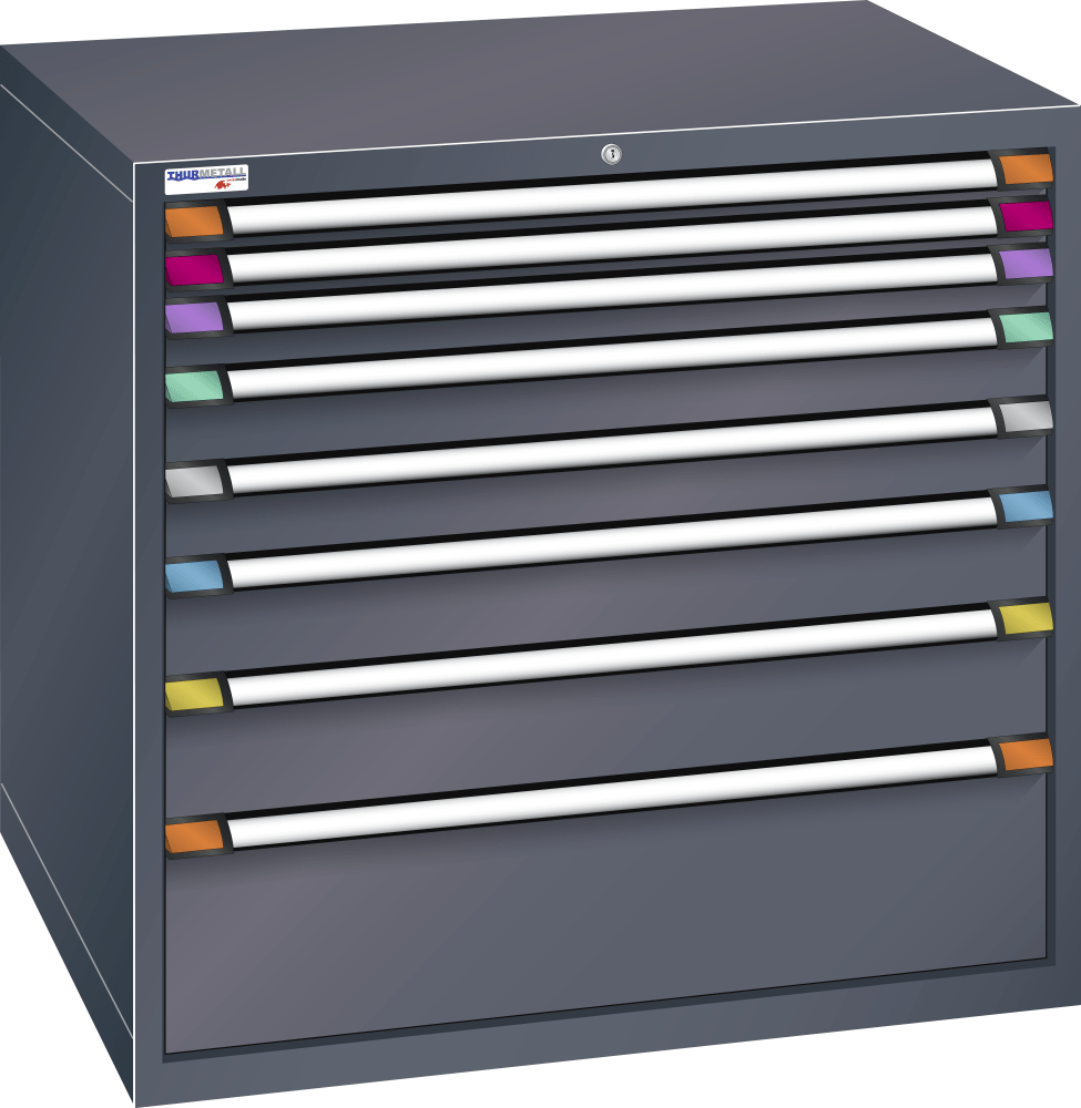 Drawer cabinet (WxDxH) 1005x695x1000mm KEY Lock R7016