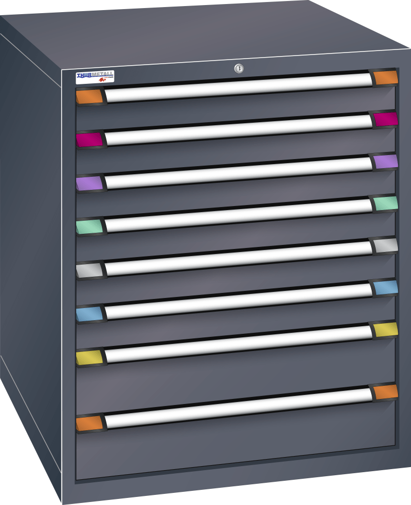Drawer cabinet (WxDxH) 805x695x1000mm KEY Lock R7016