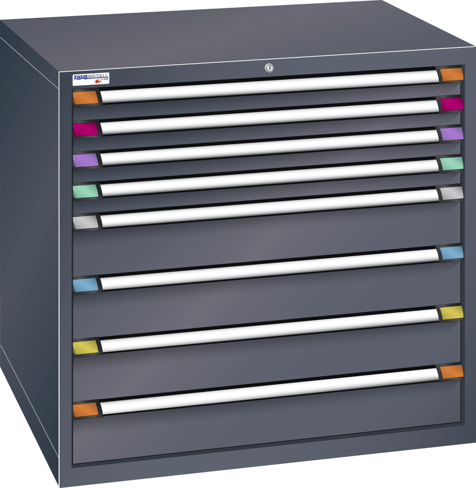 Drawer cabinet (WxDxH) 1005x695x1000mm KEY Lock R7016