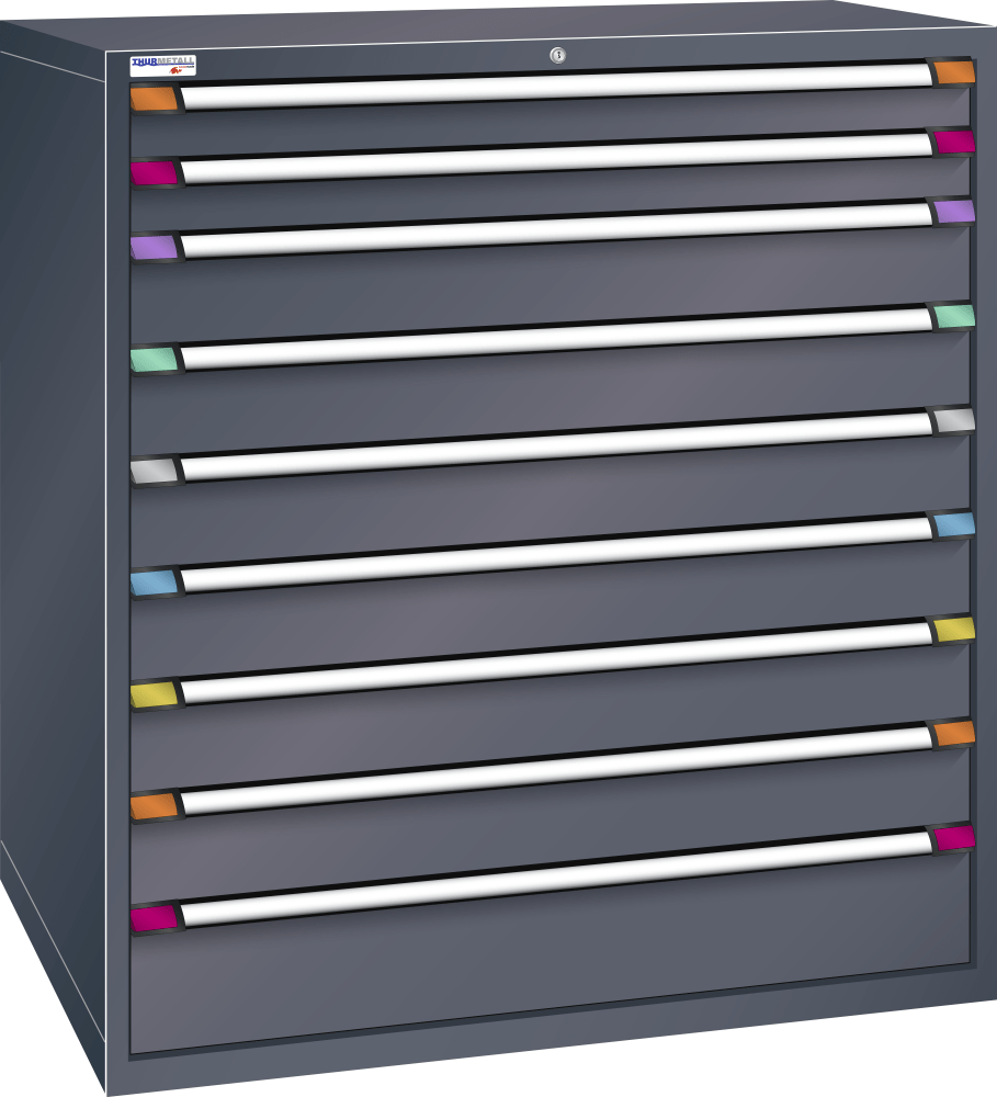 Drawer cabinet (WxDxH) 1205x695x1400mm KEY Lock R7016