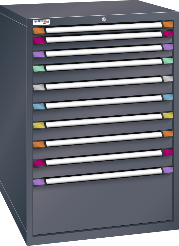 Drawer cabinet (WxDxH) 805x695x1200mm KEY Lock R7016