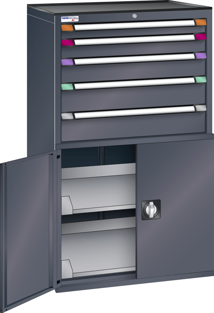 Machine cabinet  (WxDxH) 1005x724x1417mm KEY Lock R7016