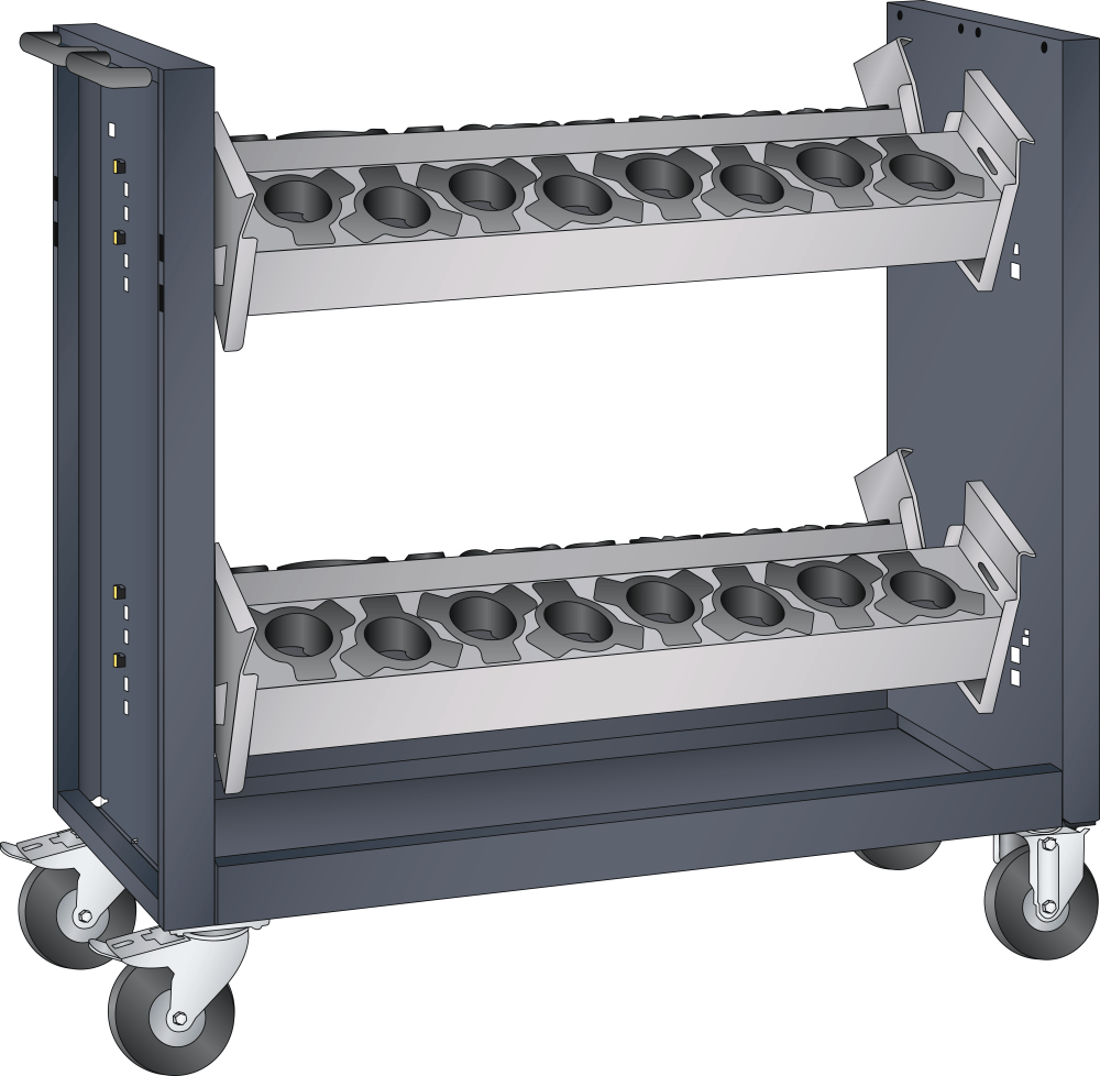 NC transport trolley 1095x545x930mm HSK/A 50-63 R7016