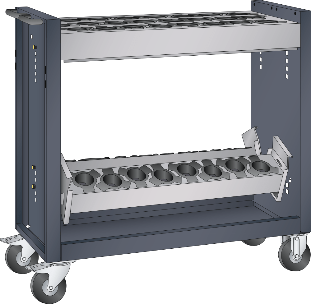 NC transport trolley 1095x545x930mm ISO-SK 30-40-50 R7016