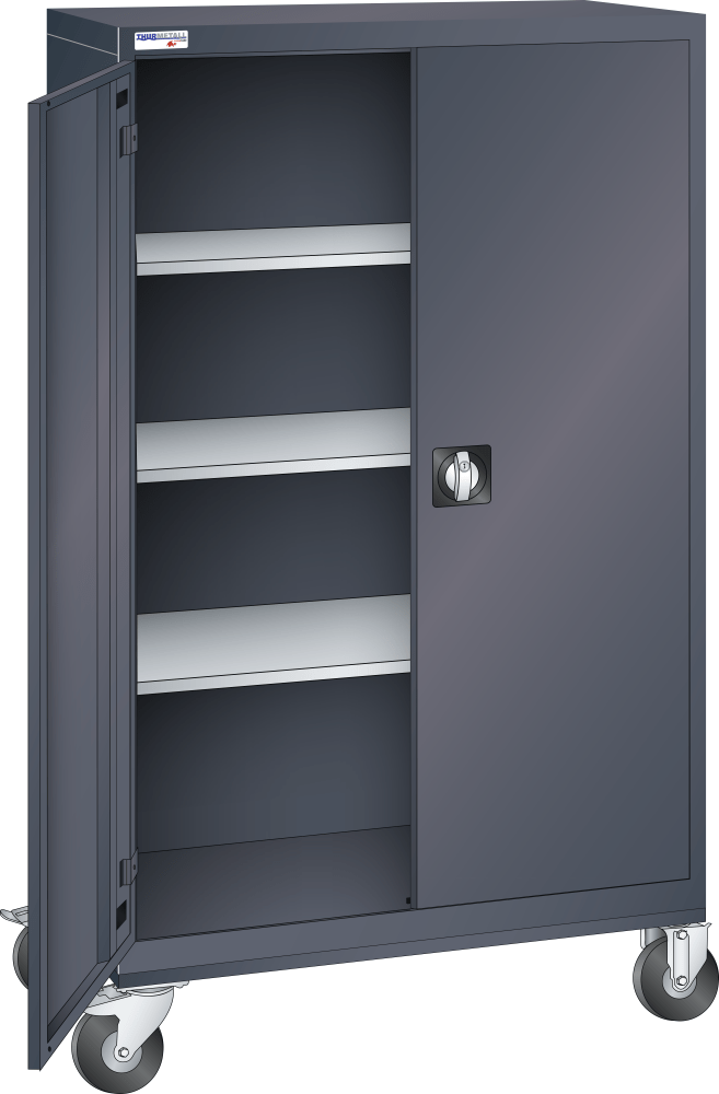 Hinged door cabinet (WxDxH) 1000x500x1950mm KEY Lock R7016