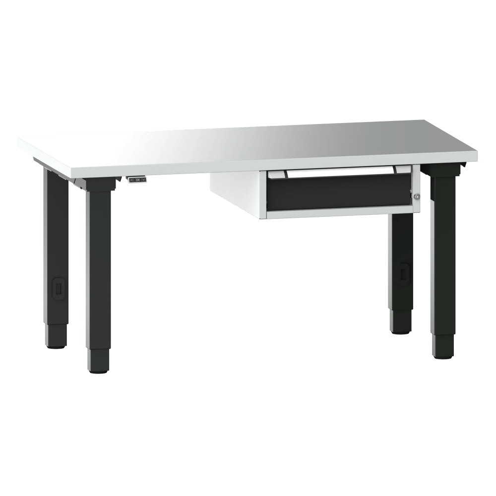Workstation Quattro (BxTxH) 1530x750x715-1215mm R7035/R7016