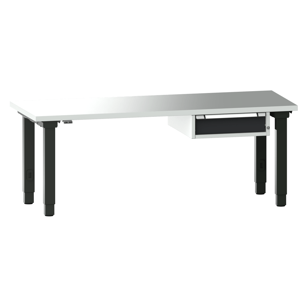 Workstation Quattro (BxTxH) 2030x750x715-1215mm R7035/R7016