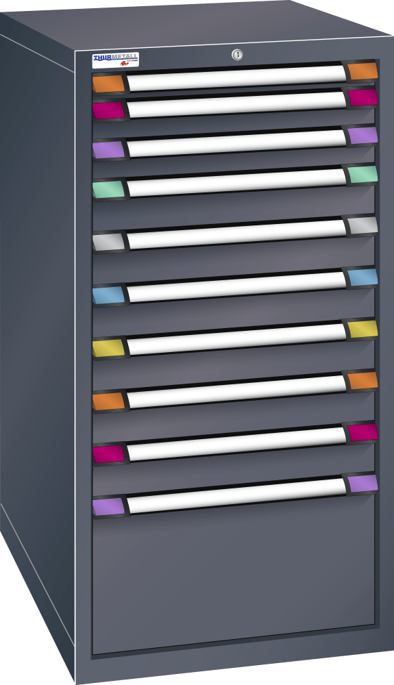 Drawer cabinet (WxDxH) 605x695x1200mm KEY Lock R7016
