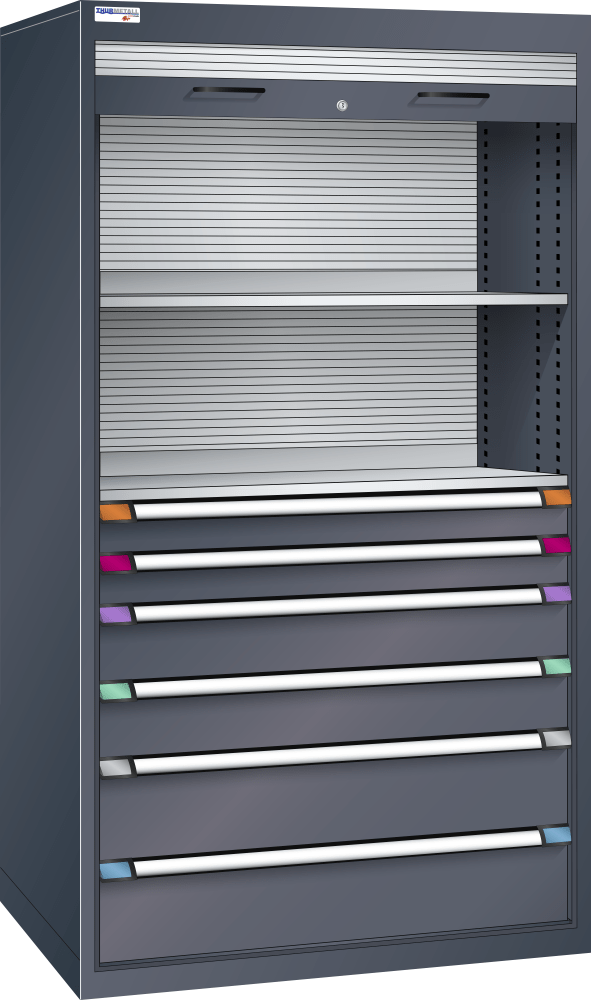 Roller shutter cabinet (WxDxH) 1205x690x1950mm R7016
