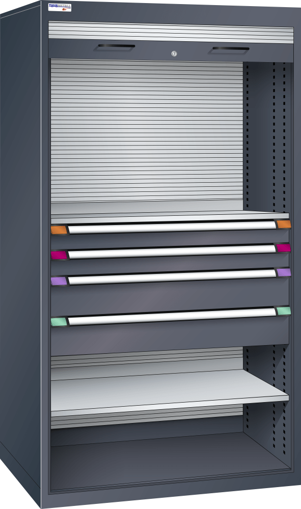 Roller shutter cabinet (WxDxH) 1205x690x1950mm R7016