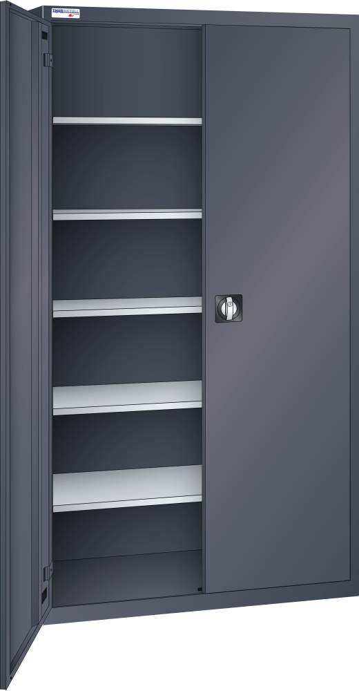 Hinged door cabinet (WxDxH) 1000x500x1950mm KEY Lock R7016